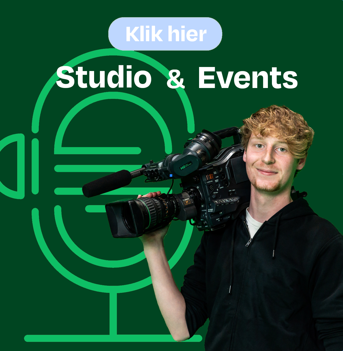 Eventlocatie, Videoproducties, podcasts, livestreaming, webinars en green screen. Alles is mogelijk bij Aeres Tech Productions